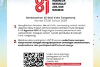 Pemkot Tangerang Ajak Warga Semarakkan HUT Ke-81 RI dengan Kibarkan Merah Putih 